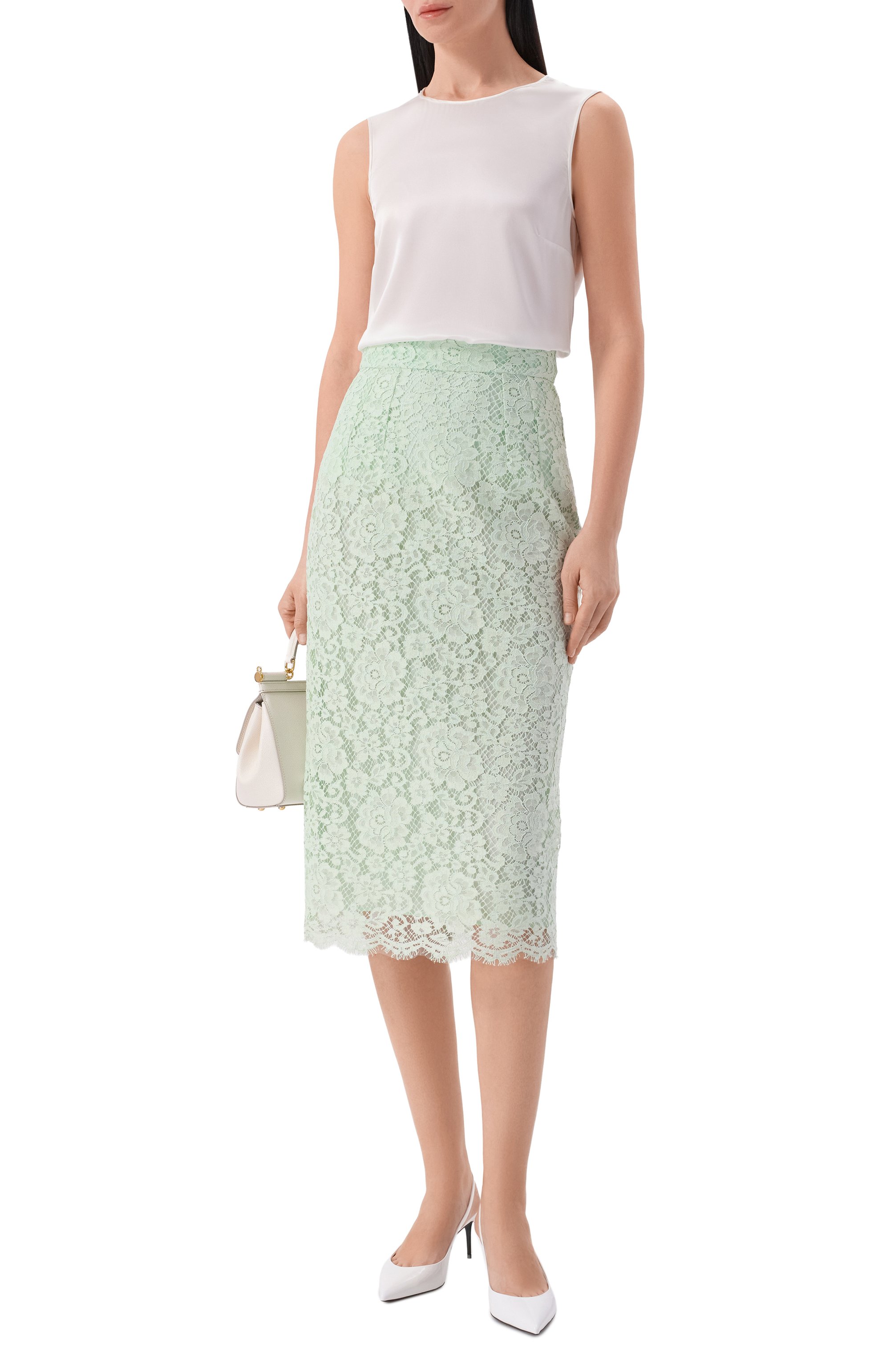 Юбка из хлопка и вискозы DOLCE & GABBANA, арт. F4B7IT/HLMEA, фото 2