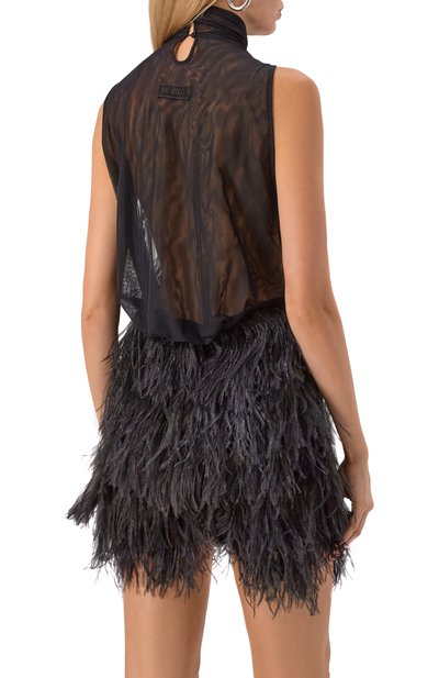 Платье с отделкой перьями THE ATTICO, арт. 251WCA00444/PAA111RA, фото 4