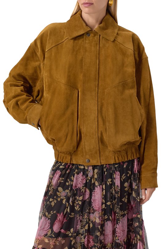 Замшевая куртка Saint Laurent 824387/YCSG2 Коричневый  824387/YCSG2 Фото 3
