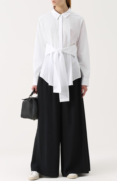 Приталенная хлопковая блуза с поясом ALEXANDERWANG.T, арт. 4W271007P7, фото 2