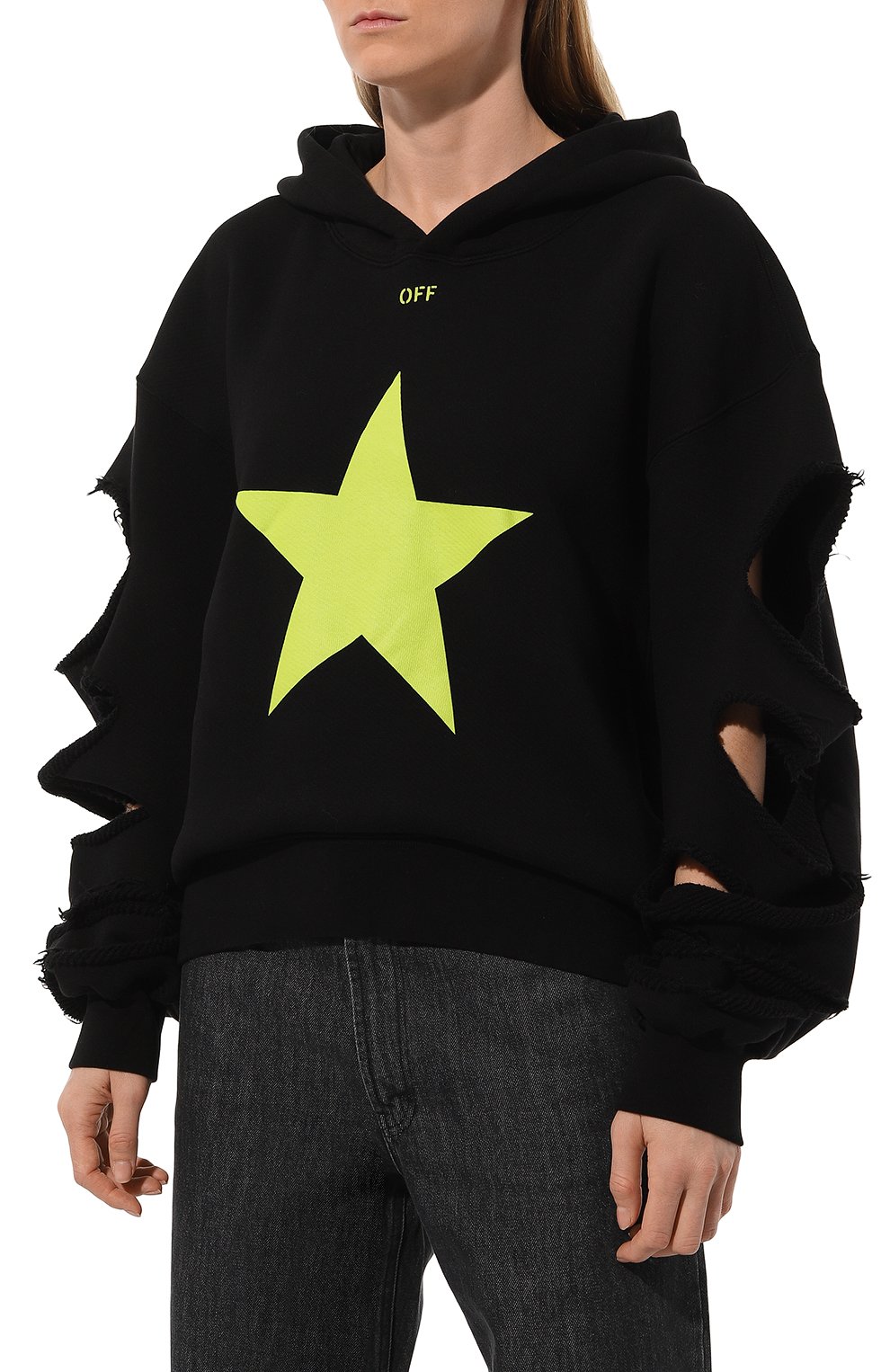 Хлопковое худи OFF-WHITE, арт. 0WBB067W24FLE003, фото 3