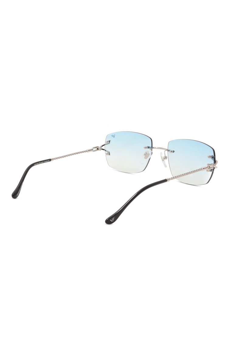 Женские солнцезащитные очки VINTAGE FRAMES голубого цвета, арт. BAL HARB0UR WHITE G0LD/BLUE FLASH | Фото 4 (Региональные ограничения белый список (Axapta Mercury): Не проставлено; Нос: Не проставлено; Тип очков: С/з; Кросс-КТ: С/з-унисекс; Материал: Металл; Очки форма: Прямоугольные, Безоправные; Оптика Гендер: оптика-унисекс)