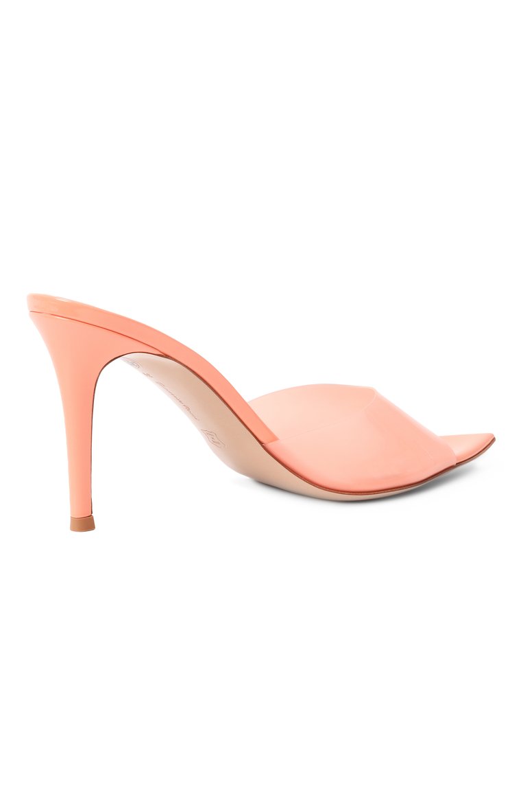 Женские мюли elle 85 GIANVITO ROSSI  цвета, арт. G11050.85RIC.GSVTRPC | Фото 5 (Подошва: Плоская; Каблук тип: Шпилька; Каблук высота: Высокий; Материал внешний: Экокожа; Автоматизация состава: Проставлено; Автоматизация ТО: Проставлено)