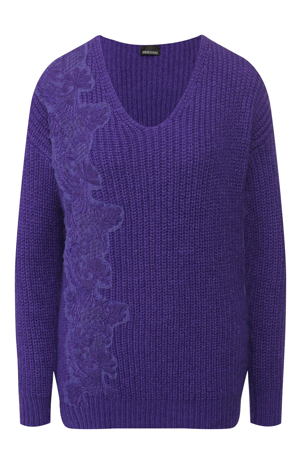 Свитер ERMANNO ERMANNO SCERVINO фиолетового цвета по цене 45400 руб., арт. 45T MG71 AME, фото 1 Свитер ERMANNO ERMANNO SCERVINO, арт. 45T MG71 AME, фото 1