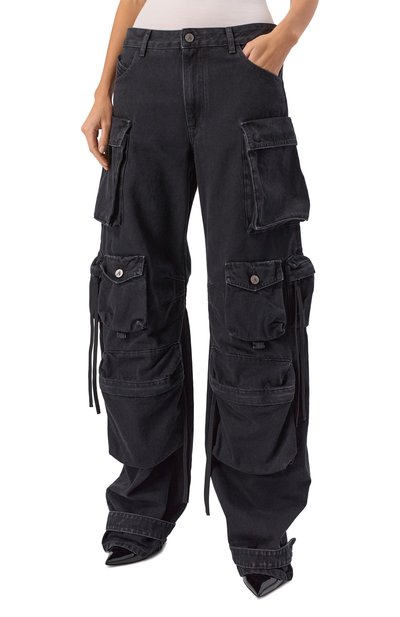 Джинсы-карго THE ATTICO черного цвета по цене 141500 руб., арт. 260WCP00084/DDD104AA, фото 3 Джинсы-карго THE ATTICO, арт. 260WCP00084/DDD104AA, фото 3