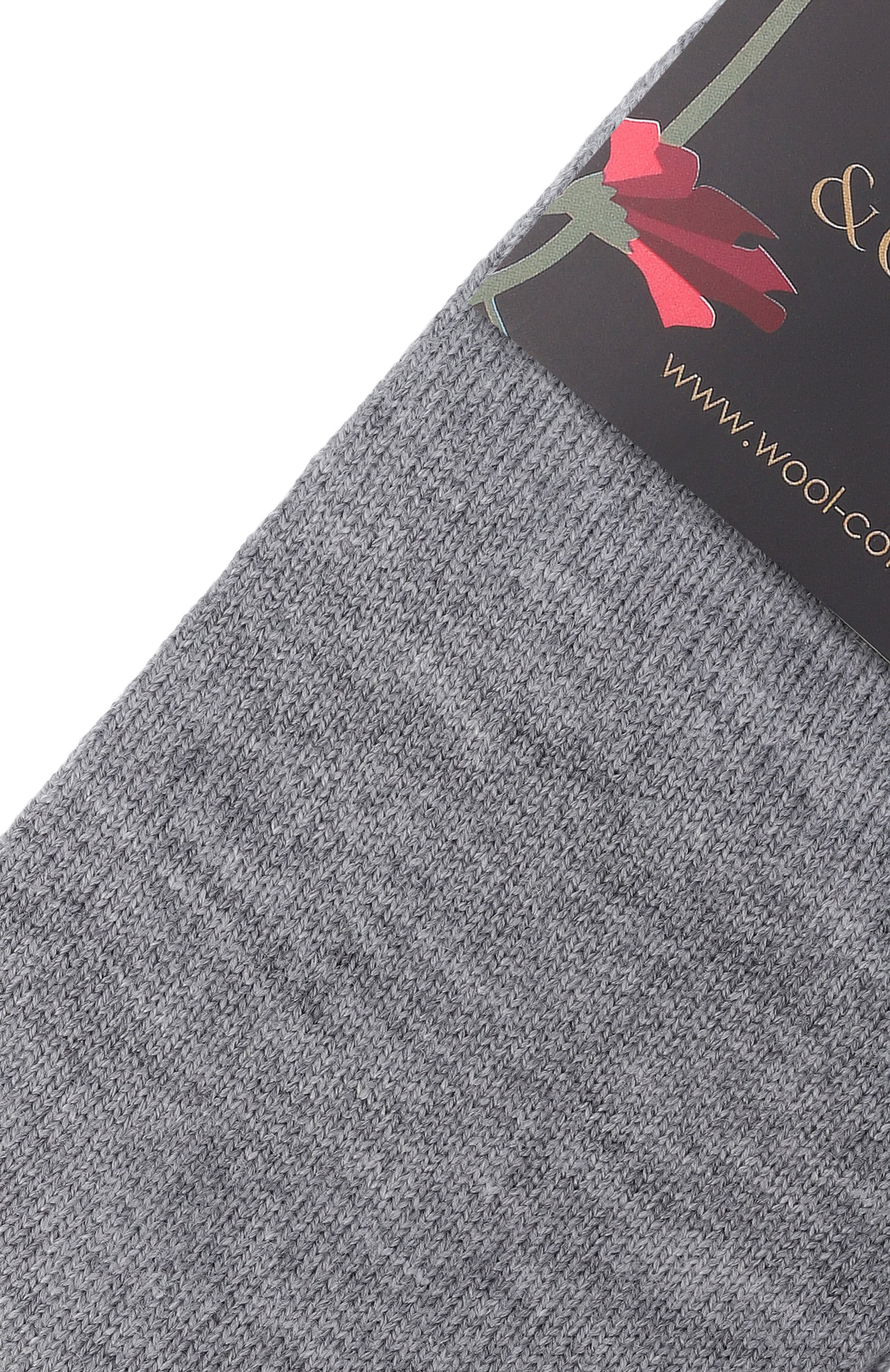 Шерстяные носки WOOL AND COTTON серого цвета по цене 870 руб., арт. NNRU-003, фото 2 Шерстяные носки WOOL AND COTTON, арт. NNRU-003, фото 2