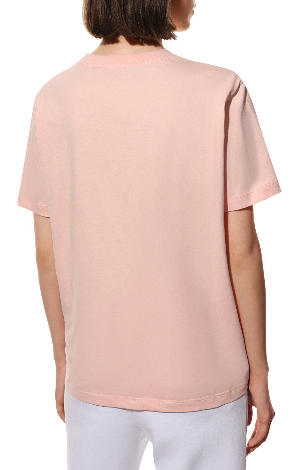 Хлопковая футболка MSGM розового цвета по цене 12800 руб., арт. 3241MDM540 227298, фото 4 Хлопковая футболка MSGM, арт. 3241MDM540 227298, фото 4