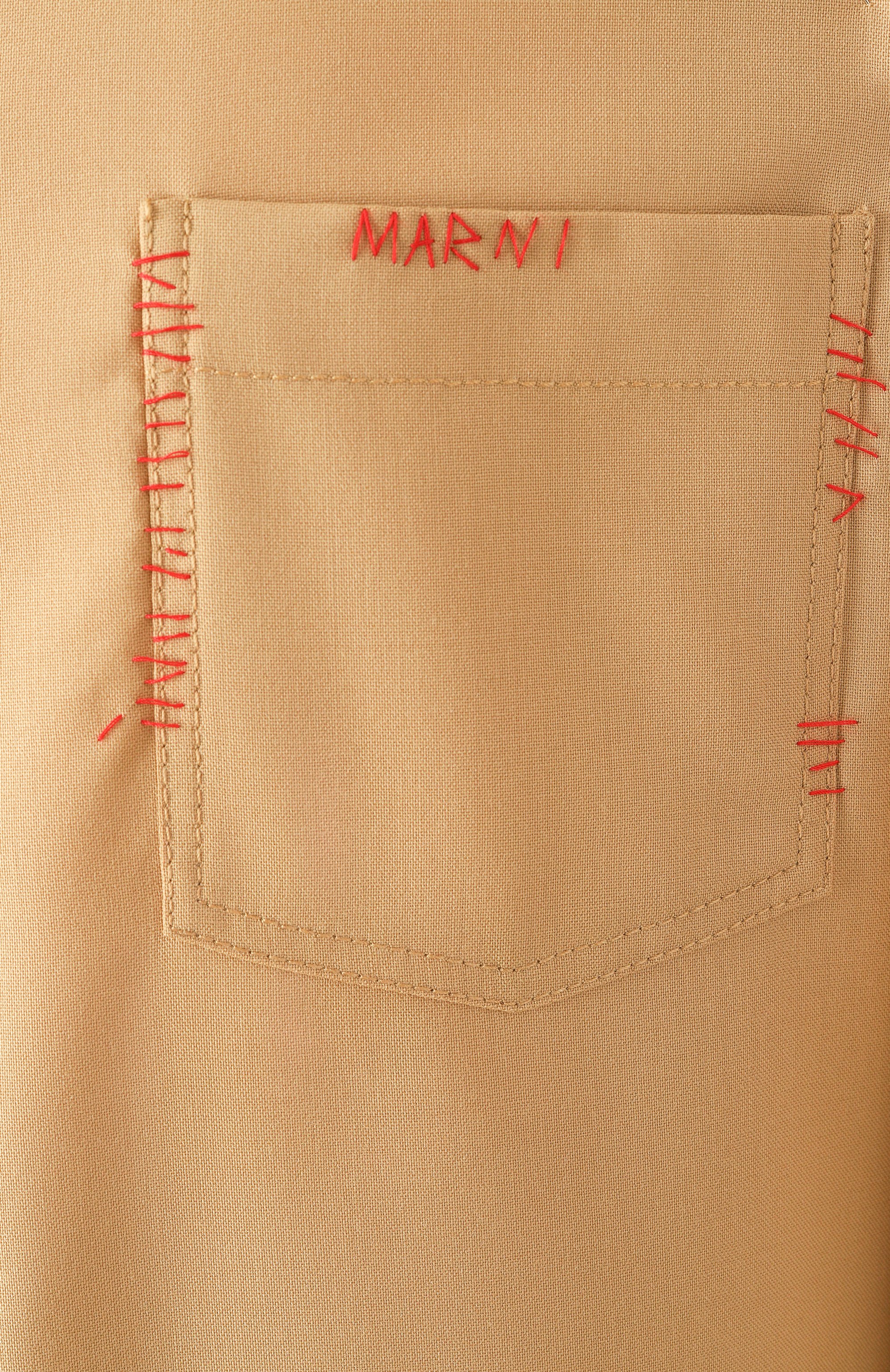 Шерстяная рубашка MARNI, арт. CUMU0278QS/TW839, фото 6