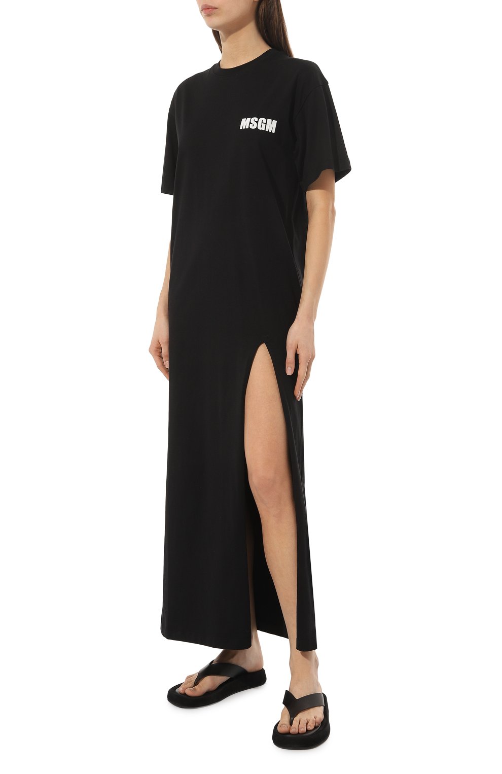 Хлопковое платье MSGM, арт. 3441MDA82 237002, фото 3