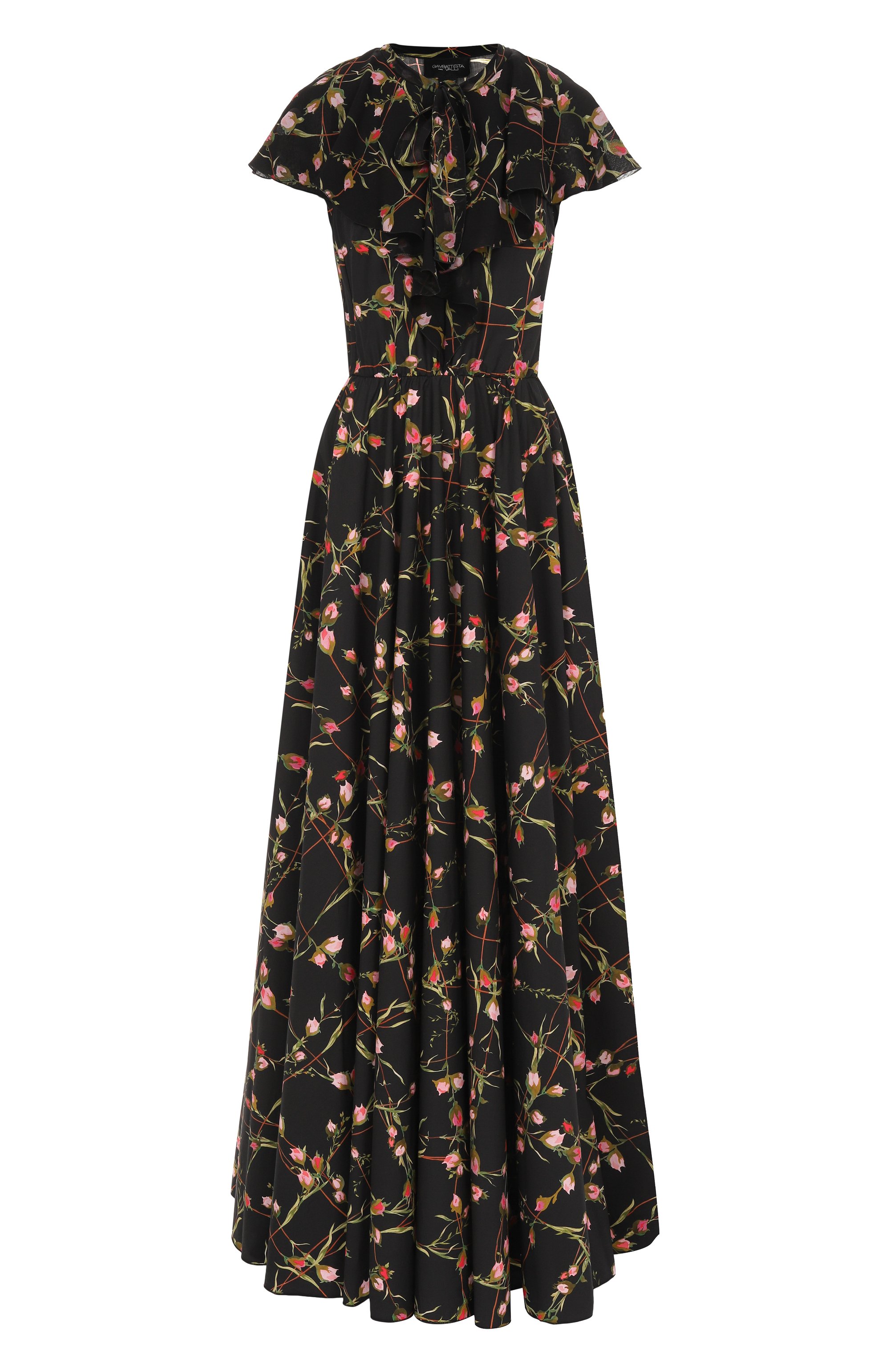 Хлопковое платье GIAMBATTISTA VALLI черного цвета по цене 457500 руб., арт. 25FWPVCL5134/49PRI, фото 1 Хлопковое платье GIAMBATTISTA VALLI, арт. 25FWPVCL5134/49PRI, фото 1