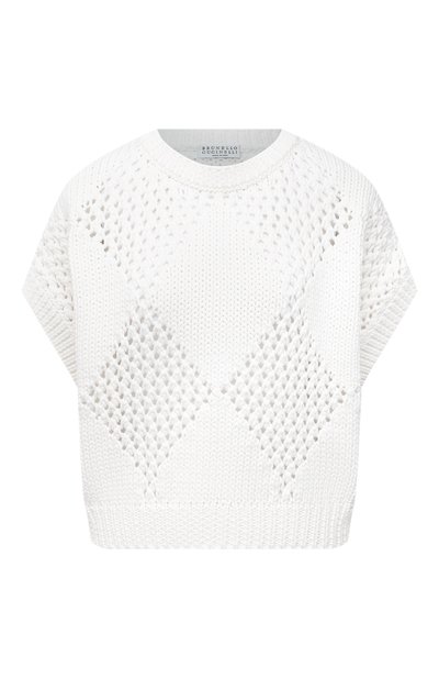 Женский хлопковый пуловер BRUNELLO CUCINELLI, арт. M38305900