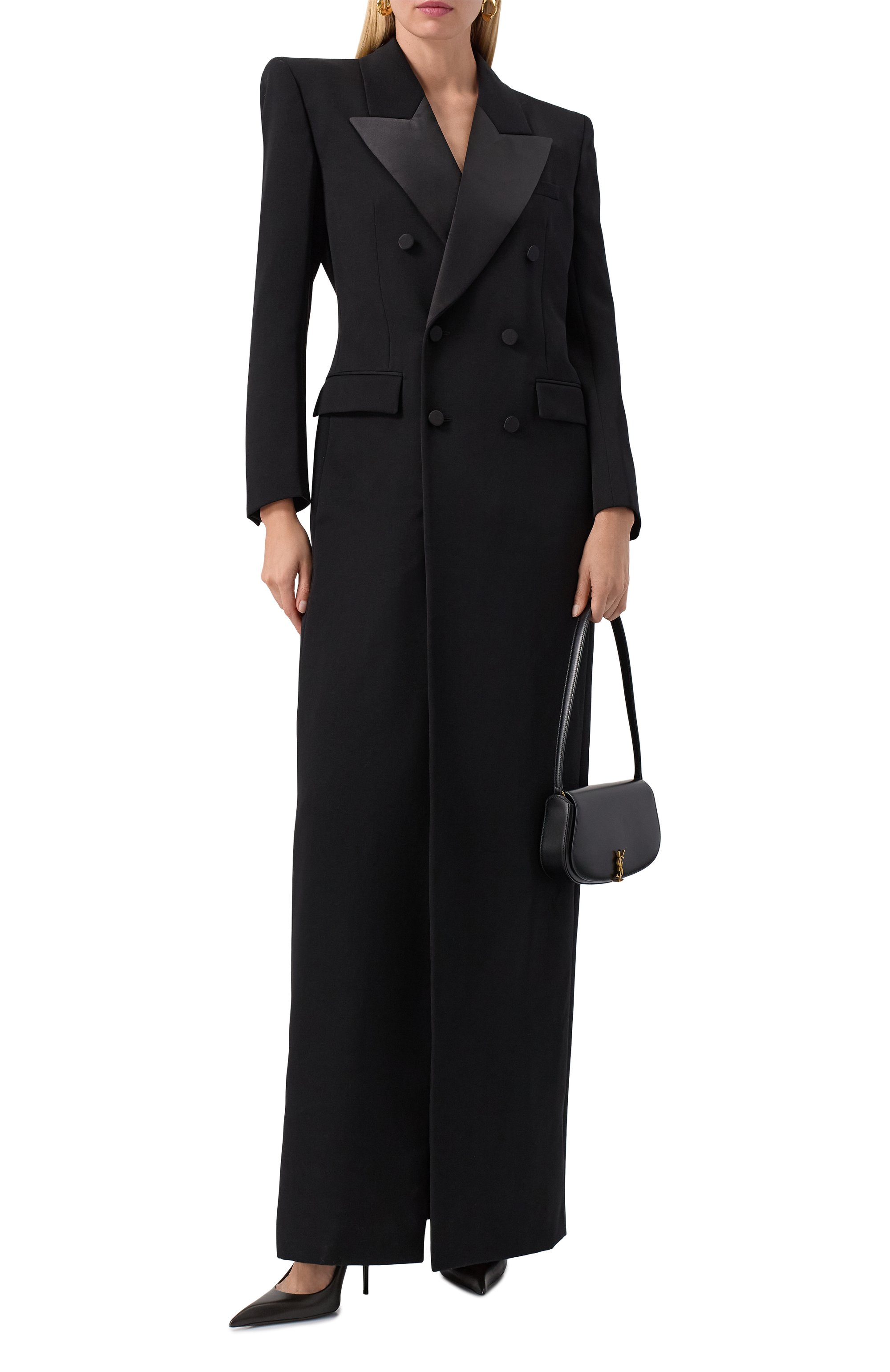 Шерстяное платье SAINT LAURENT, арт. 833187/Y7E63, фото 2