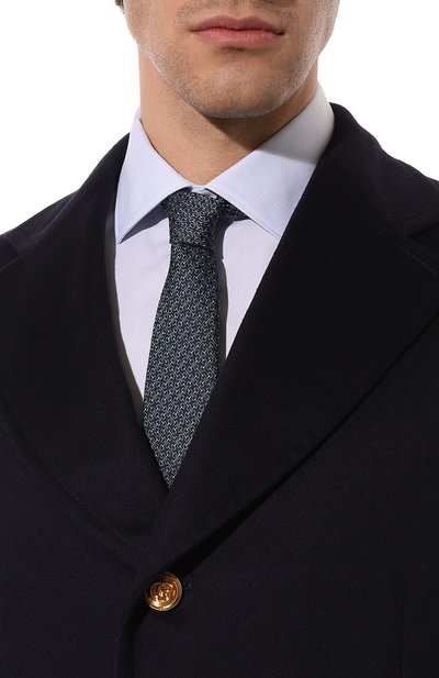 Шелковый галстук GUCCI синего цвета по цене 25920 руб., арт. 643785 4E002, фото 2 Шелковый галстук GUCCI, арт. 643785 4E002, фото 2
