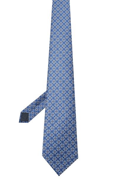 Шелковый галстук LANVIN темно-синего цвета по цене 11950 руб., арт. 2345/TIE, фото 2 Шелковый галстук LANVIN, арт. 2345/TIE, фото 2