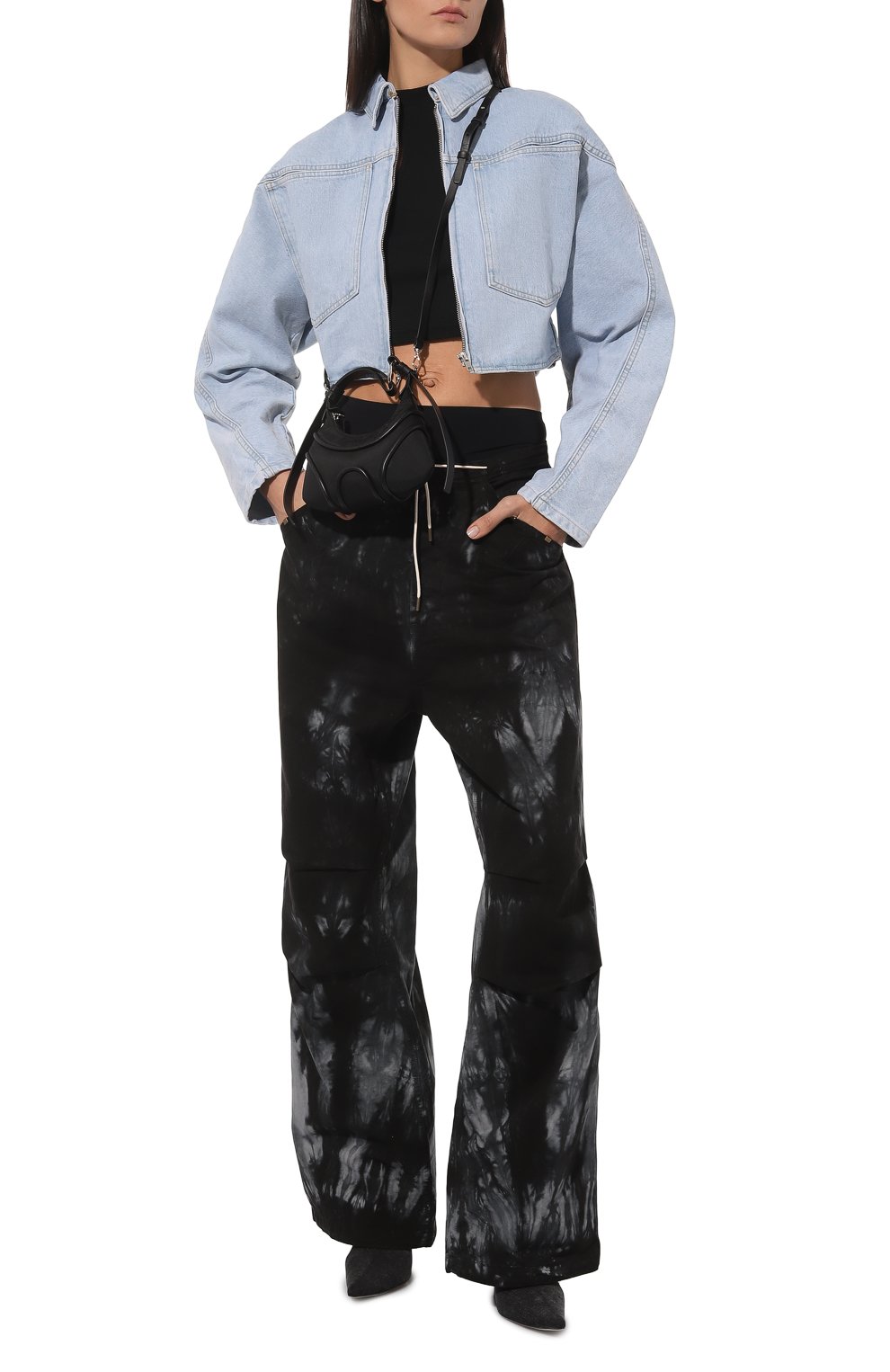 Джинсовая куртка YUZEFI голубого цвета по цене 54550 руб., арт. YUZPF23-RW-JK02-14, фото 2 Джинсовая куртка YUZEFI, арт. YUZPF23-RW-JK02-14, фото 2