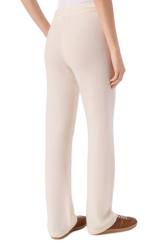 Брюки из кашемира и шерсти Sporty and Rich PA027508232CR01 Кремовый  PA027508232CR01 Фото 4