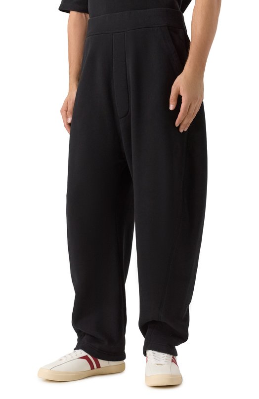 Хлопковые брюки Dsquared2 S74KB1037/S25516 Чёрный  S74KB1037/S25516 Фото 3
