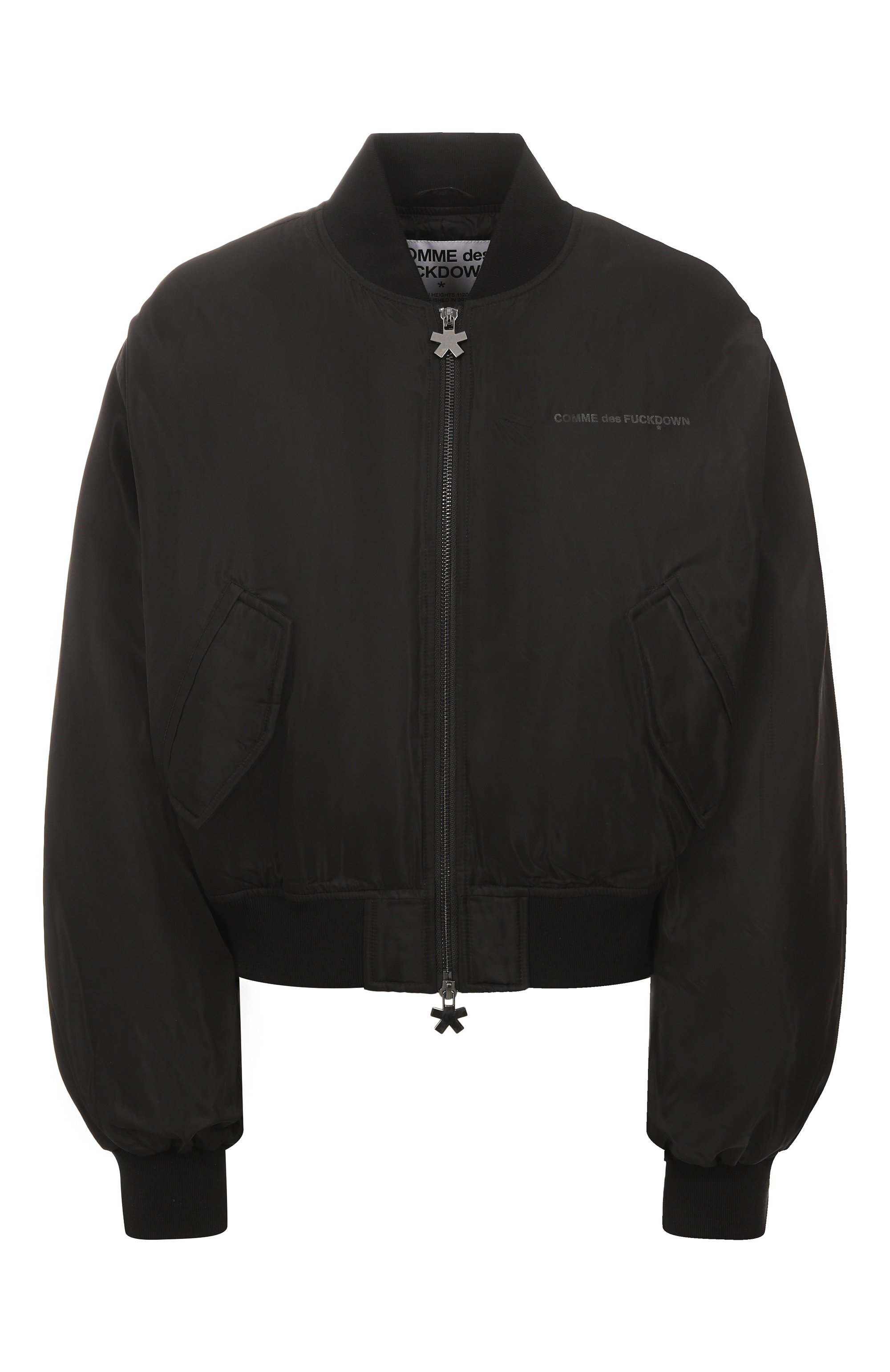 Бомбер COMME DES FUCKDOWN черного цвета по цене 29300 руб., арт. CFABW01351, фото 1 Бомбер COMME DES FUCKDOWN, арт. CFABW01351, фото 1