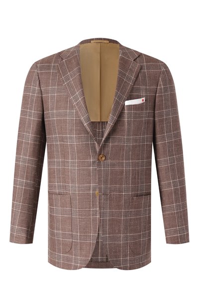 Мужской пиджак из кашемира и шерсти KITON, арт. UG81K0610E59