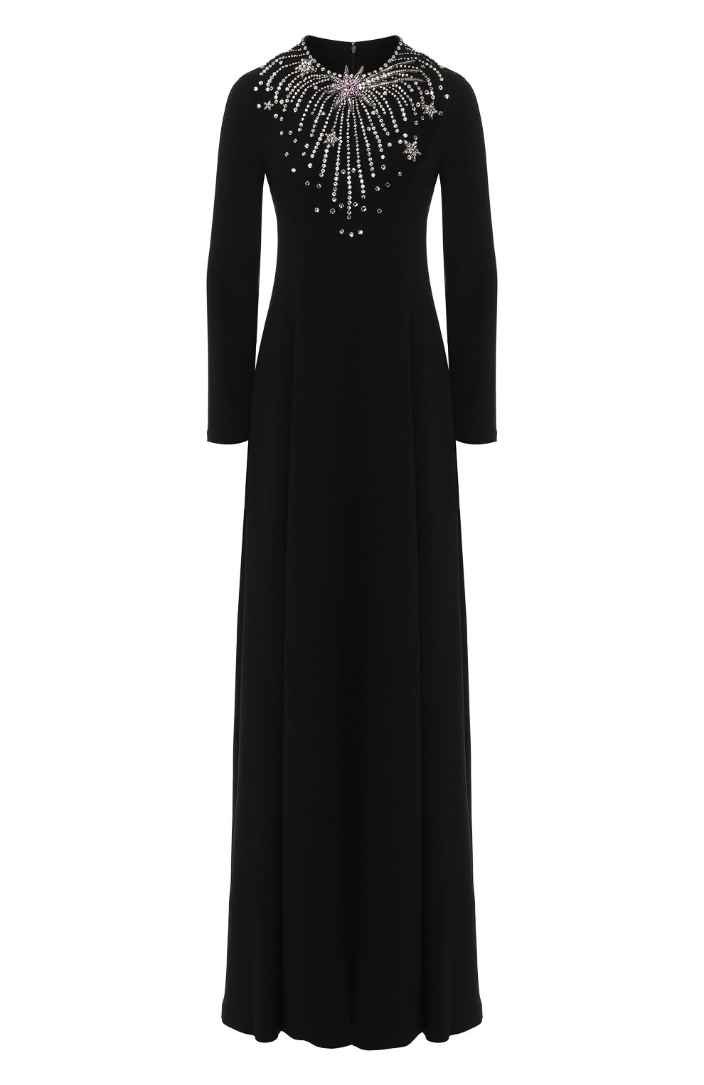 Платье-макси GUCCI черного цвета по цене 483000 руб., арт. 580135/XJBFQ, фото 1 Платье-макси GUCCI, арт. 580135/XJBFQ, фото 1
