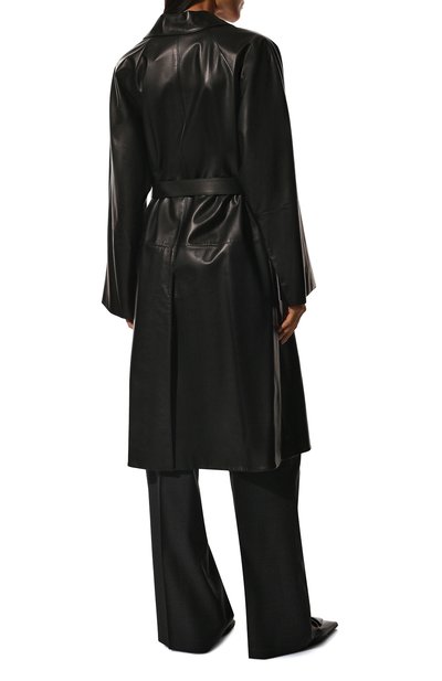 Кожаное пальто PRADA черного цвета по цене 700000 руб., арт. 56A028-08P-F0002, фото 4 Кожаное пальто PRADA, арт. 56A028-08P-F0002, фото 4