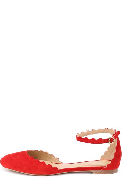 Замшевые балетки lauren с ремешком на щиколотке CHLOÉ, арт. CH27001/E01, фото 3