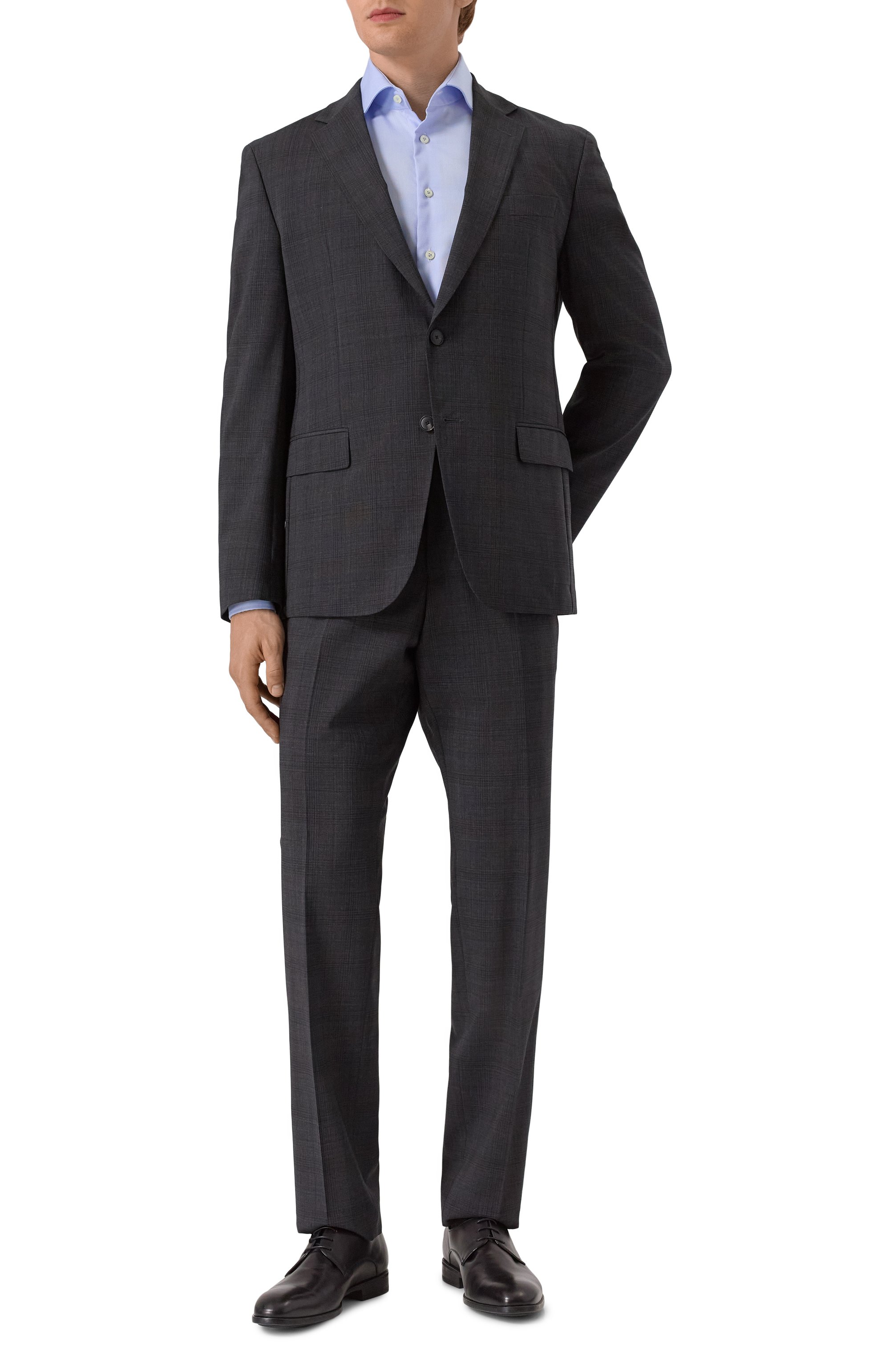 Шерстяной костюм BOSS темно-серого цвета по цене 105000 руб., арт. 50546092, фото 2 Шерстяной костюм BOSS, арт. 50546092, фото 2