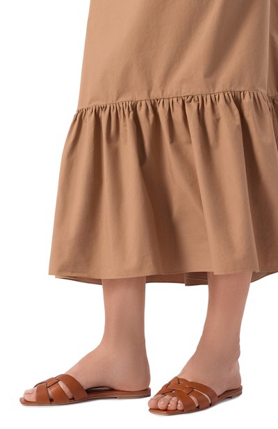 Женские кожаные шлепанцы nu pieds SAINT LAURENT, арт. 571952/BDA00