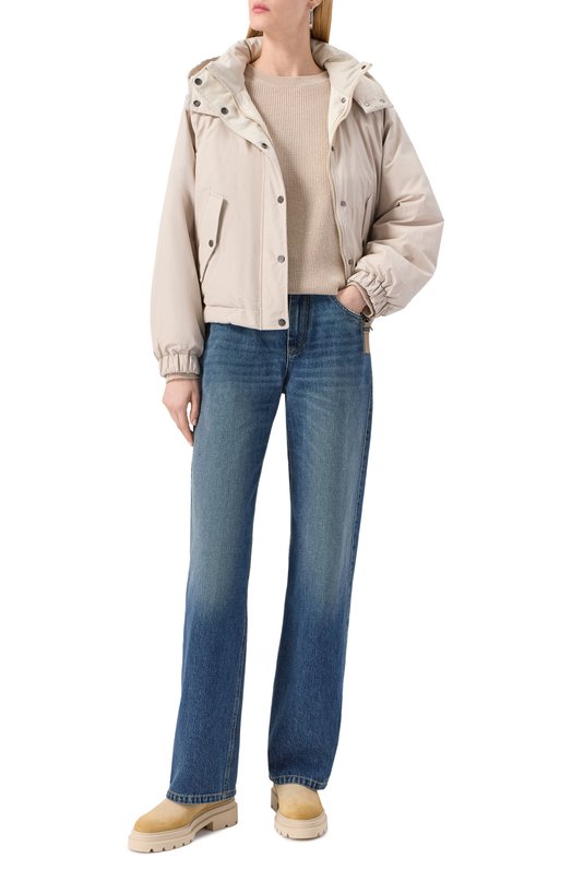 Пуховая куртка Brunello Cucinelli MG5017835P Кремовый  MG5017835P Фото 2