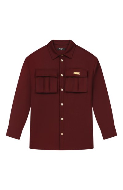 Шерстяная рубашка BALMAIN, арт. BZ5H10