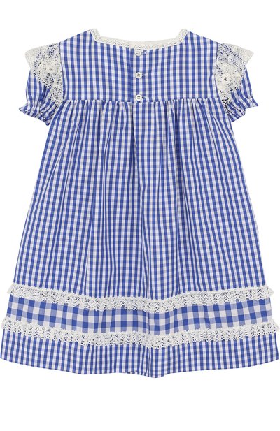 Хлопковое мини-платье свободного кроя с аппликацией и кружевной отделкой GUCCI, арт. 491911/ZB220, фото 2