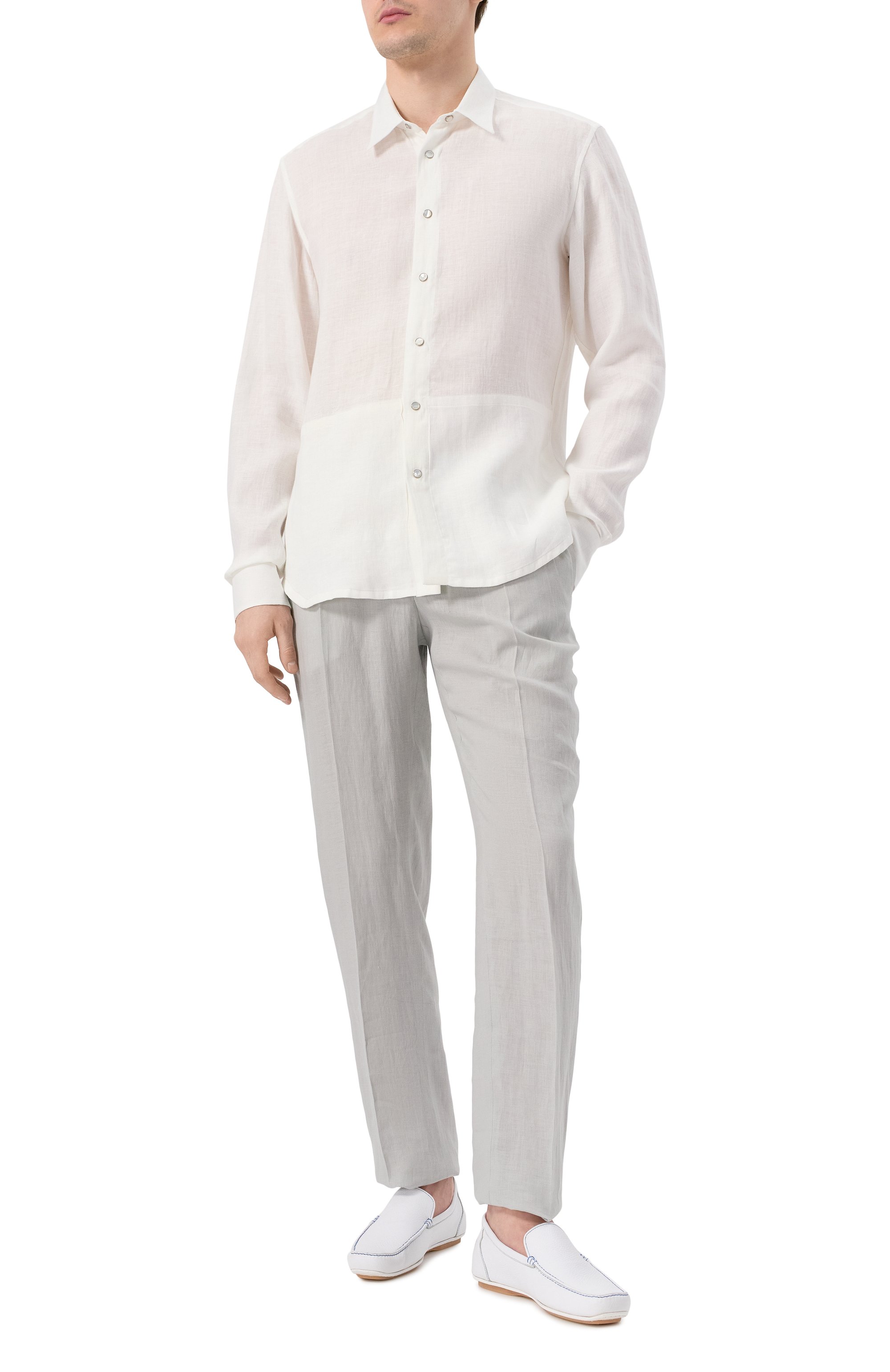 Льняная рубашка KITON, арт. UMCBUBAH0928601, фото 2