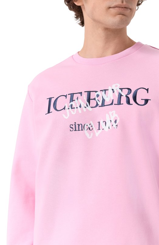 Хлопковый свитшот Iceberg E010/6317 Розовый  E010/6317 Фото 5
