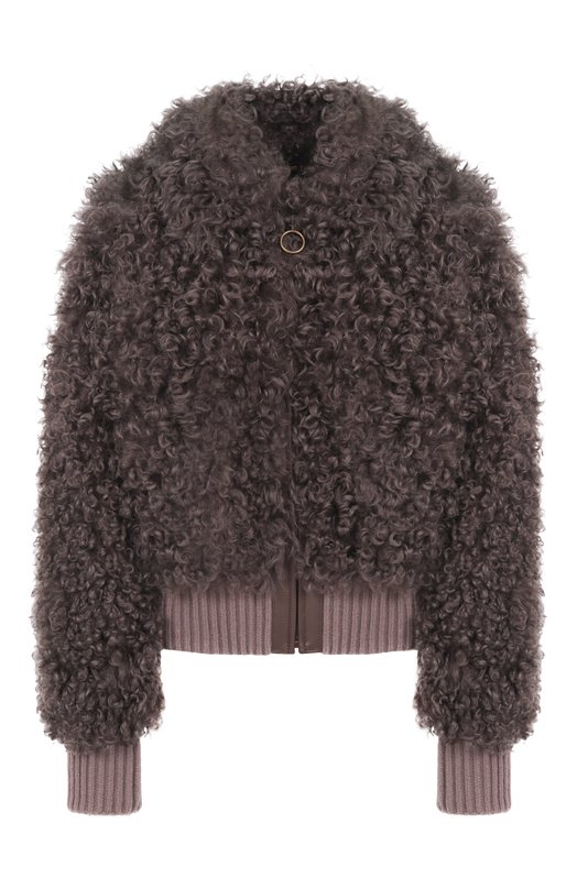 Бомбер из овчины Chloé CHC24WCV03210 Коричневый CHC24WCV03210