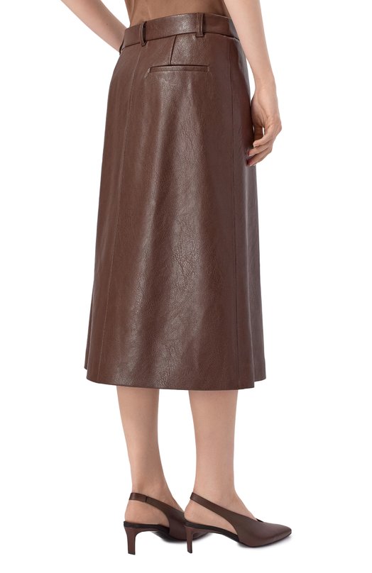 Юбка из экокожи MSGM 3942MDD10/257804 Коричневый  3942MDD10/257804 Фото 4