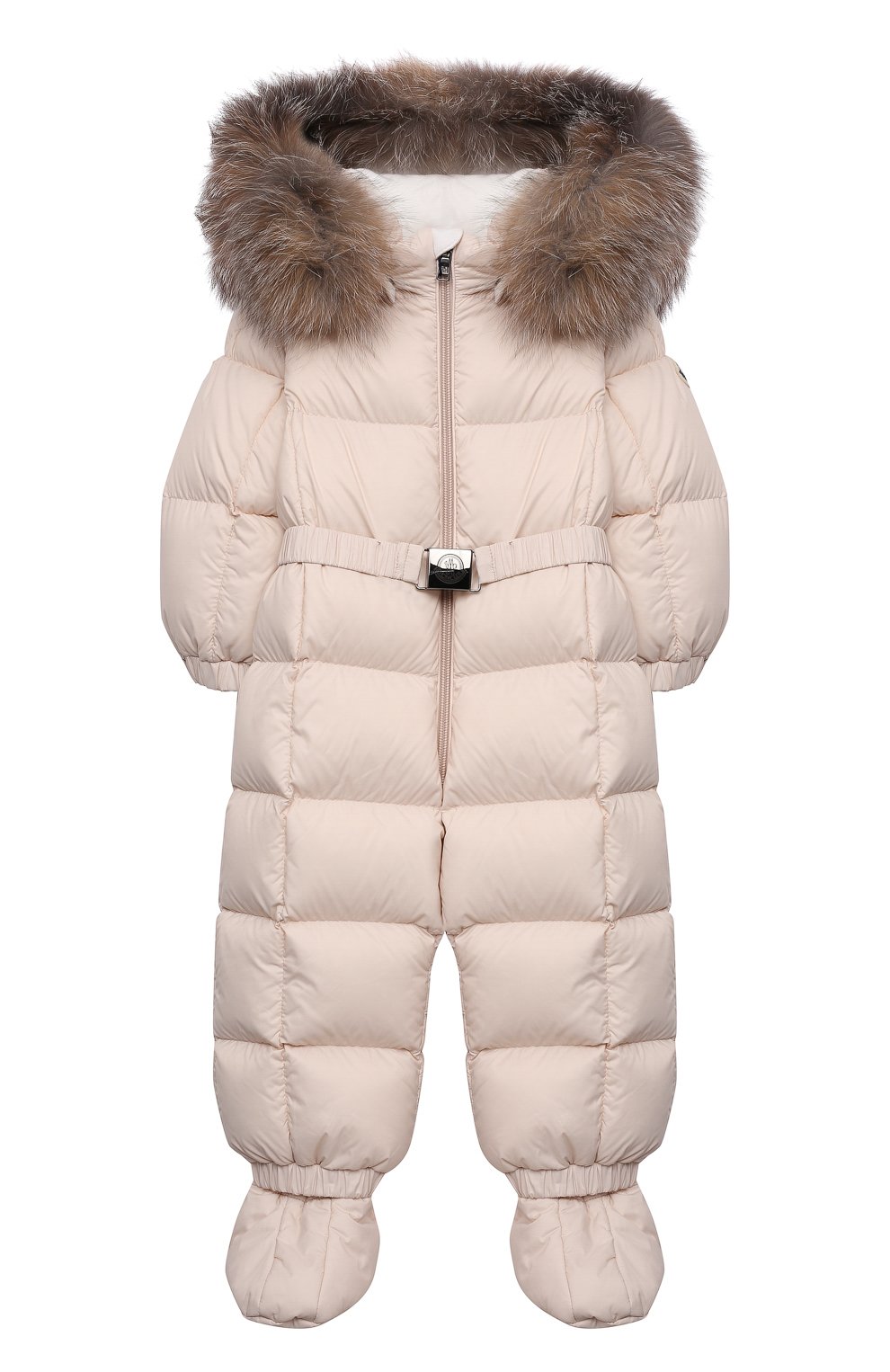 Пуховый комбинезон с мехом MONCLER, арт. G2-951-1G506-02-53079/12-18M, фото 1