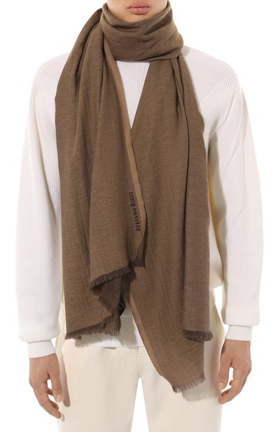 Шарф из кашемира и хлопка STEFANO RICCI, арт. MWA3200040/08370, фото 2