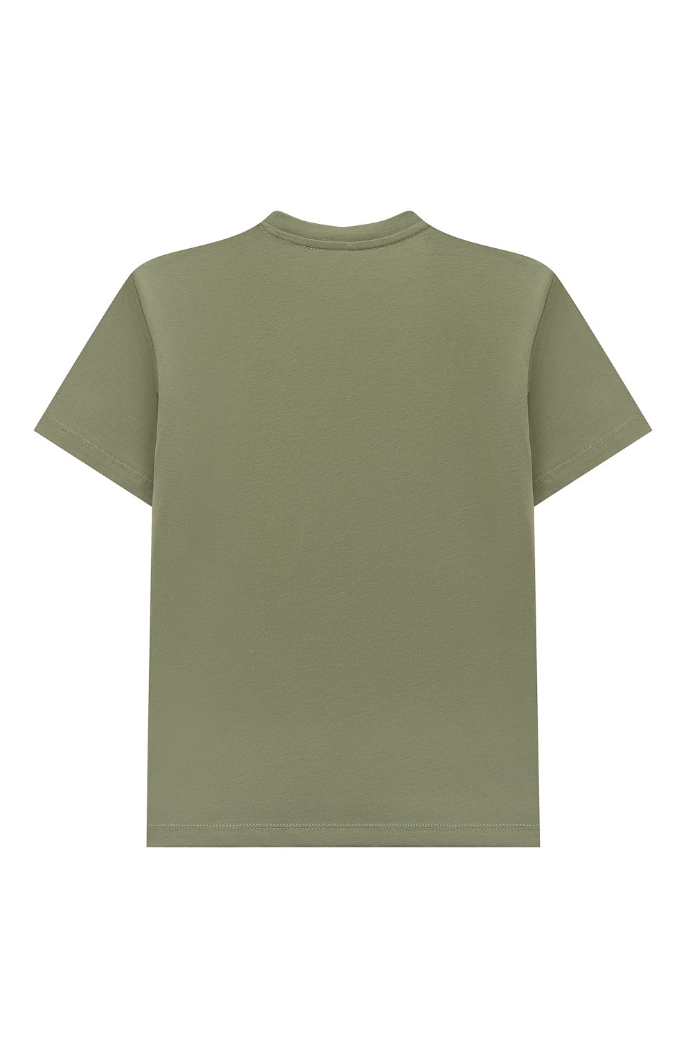 Хлопковая футболка STELLA MCCARTNEY хаки цвета по цене 5740 руб., арт. TV8S51, фото 2 Хлопковая футболка STELLA MCCARTNEY, арт. TV8S51, фото 2