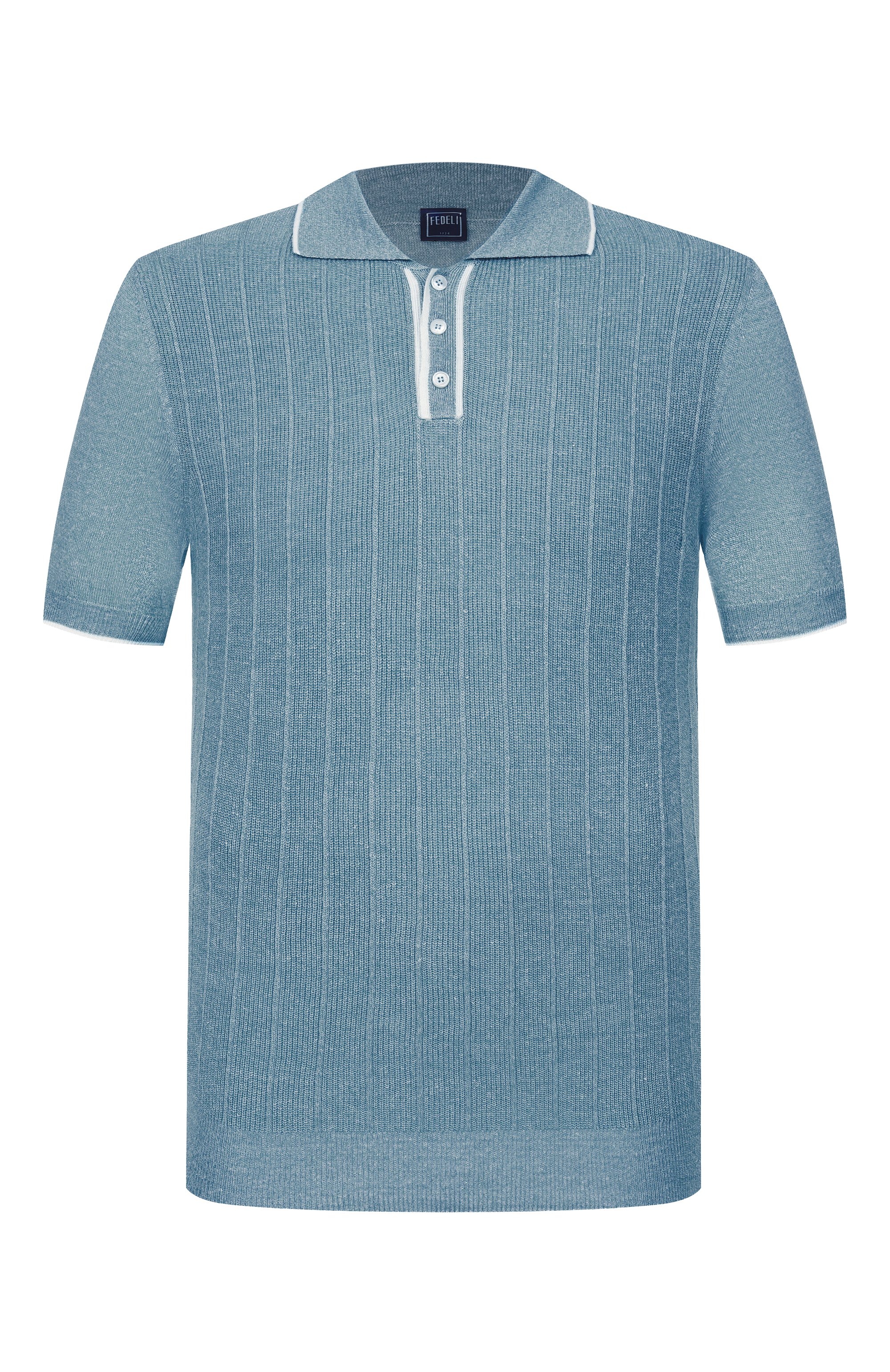 Поло изо льна и хлопка FEDELI, арт. MU005870/IRLANDA BIC, фото 1