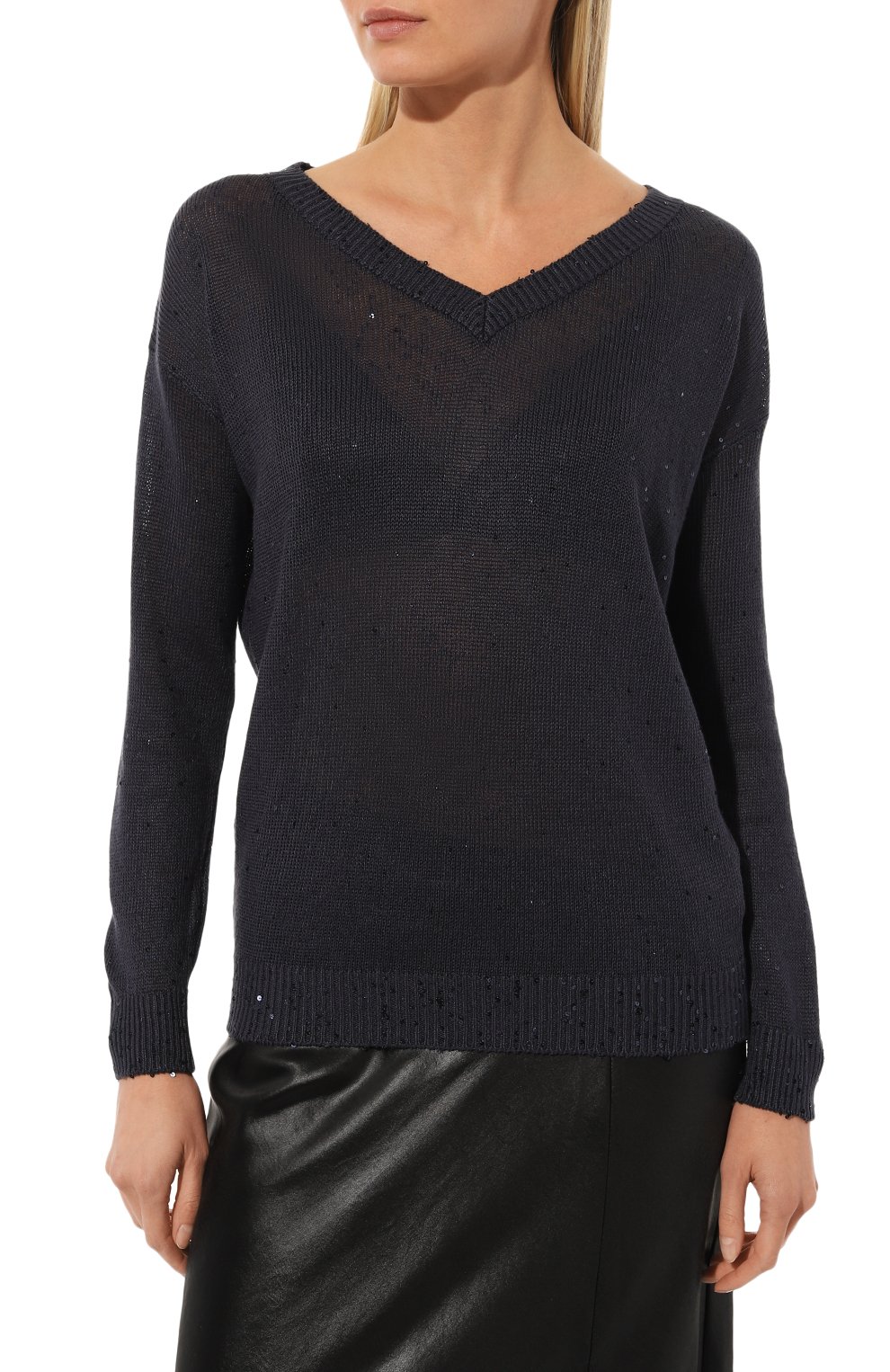 Пуловер изо льна и шелка BRUNELLO CUCINELLI, арт. M1000B1033, фото 3