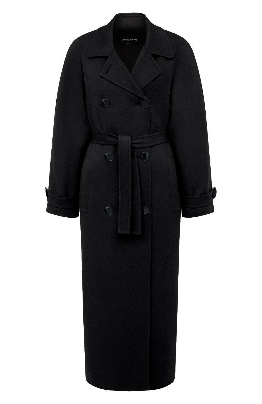 Кашемировое пальто GIORGIO ARMANI черного цвета по цене 647500 руб., арт. 0WH0L04W/T00B2, фото 1 Кашемировое пальто GIORGIO ARMANI, арт. 0WH0L04W/T00B2, фото 1