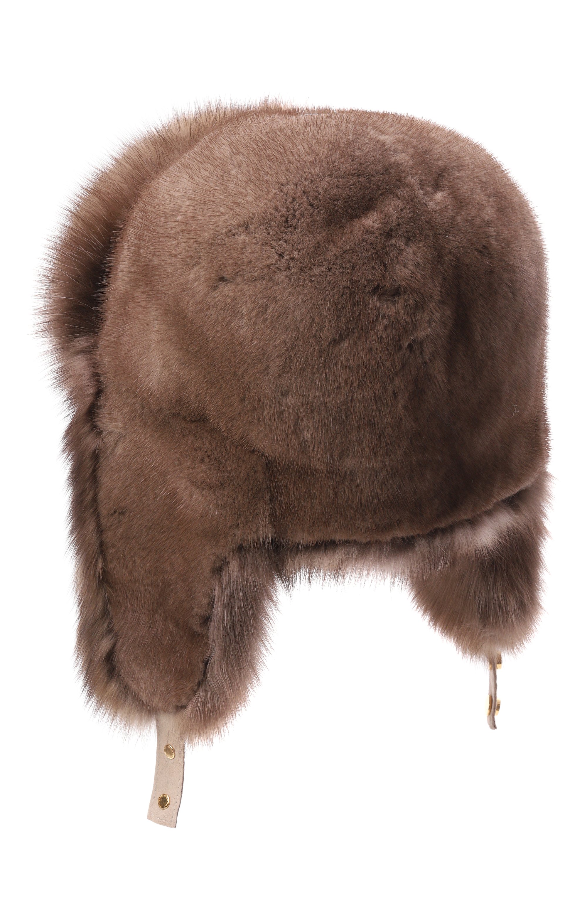 Меховая шапка-ушанка из соболя MVST, арт. MH-03 SABLE WILD NO SILVER +MINK, фото 2