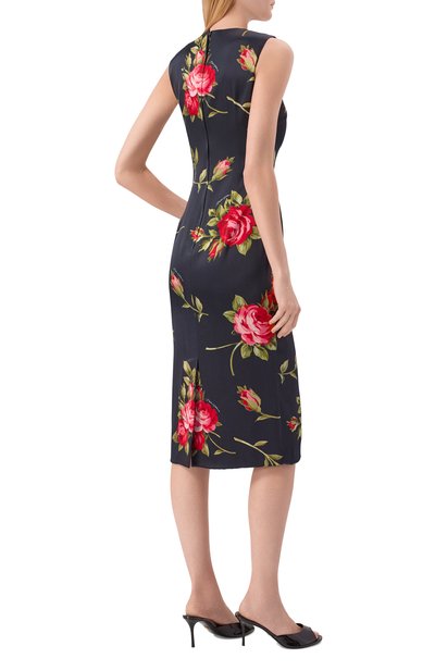 Атласное платье DOLCE & GABBANA черного цвета по цене 257500 руб., арт. F6GAST/FSICD, фото 3 Атласное платье DOLCE & GABBANA, арт. F6GAST/FSICD, фото 3