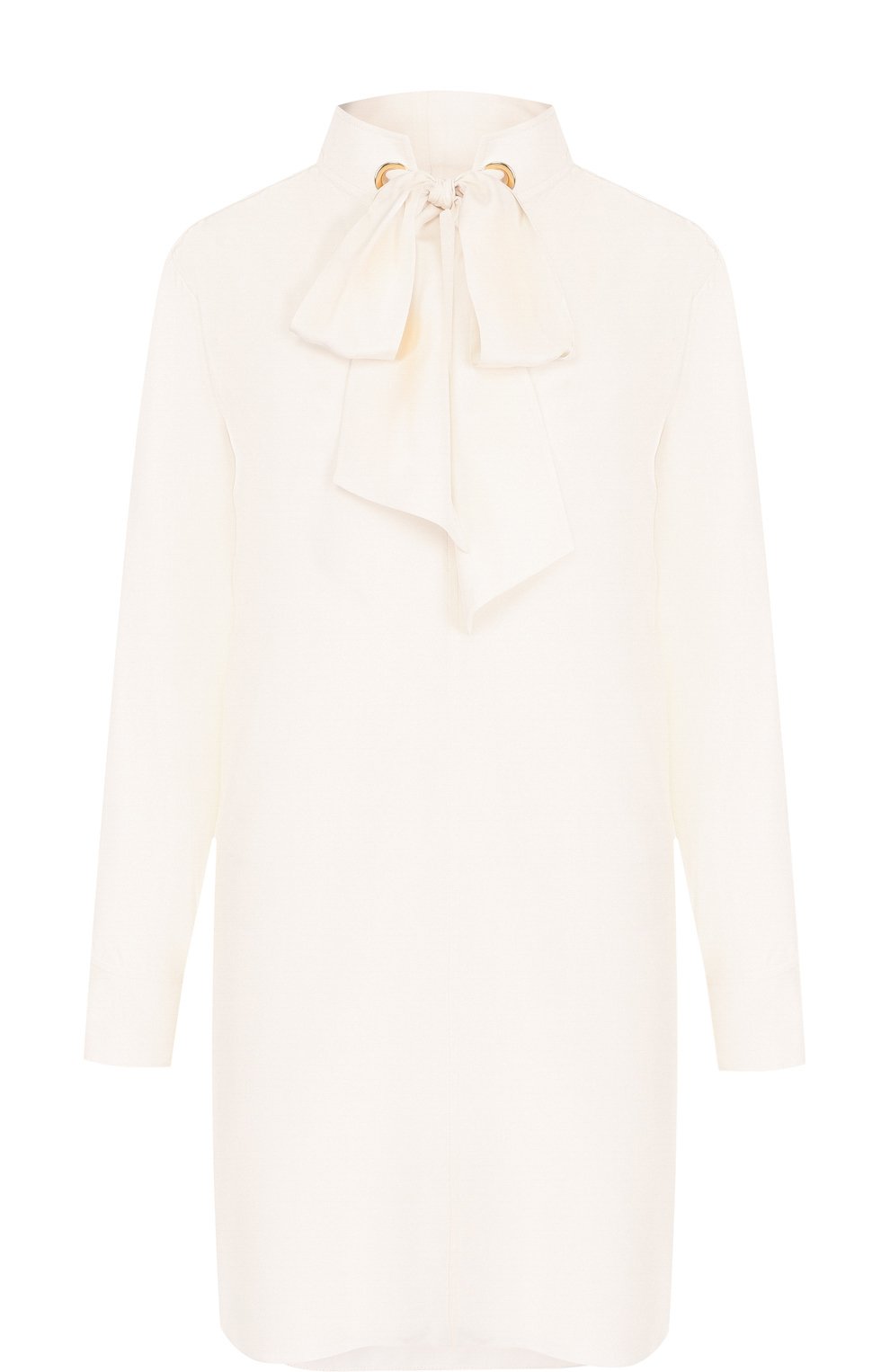 Однотонное шелковое платье с бантом CHLOÉ, арт. CHC18AR047011, фото 1
