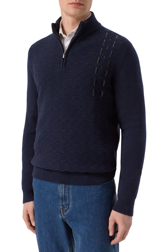 Свитер из кашемира и шерсти Zilli KZMN01M0350VLST00 Синий  KZMN01M0350VLST00 Фото 3