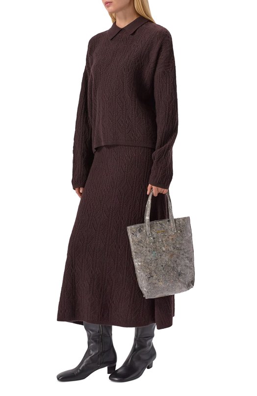 Кашемировая юбка Uma Wang V2256N001 Коричневый  V2256N001 Фото 2