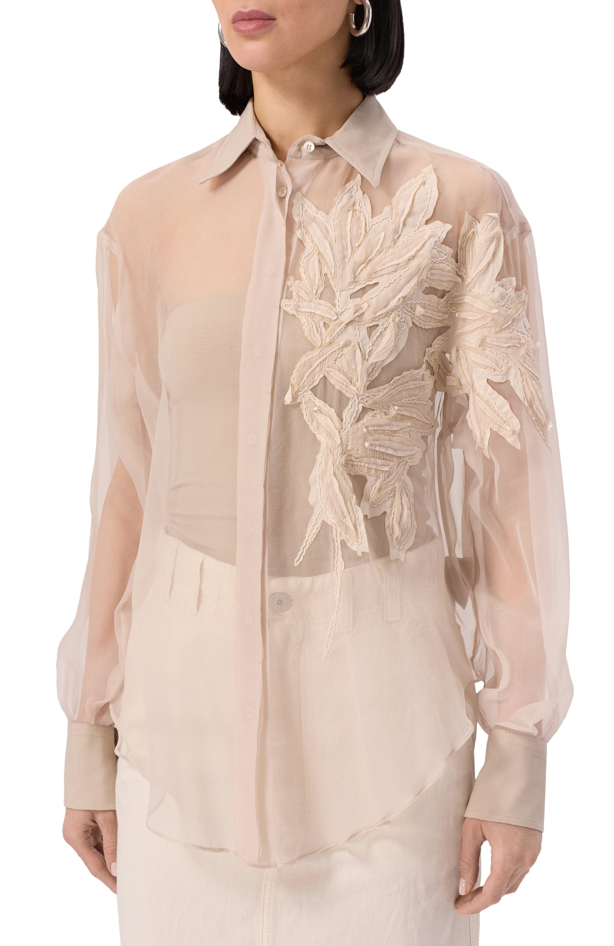 Шелковая блузка BRUNELLO CUCINELLI, арт. MF940RJ506, фото 3