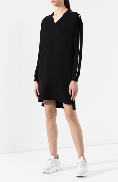 Хлопковое платье KENZO черного цвета по цене 32400 руб., арт. 2R0896952, фото 3 Хлопковое платье KENZO, арт. 2R0896952, фото 3