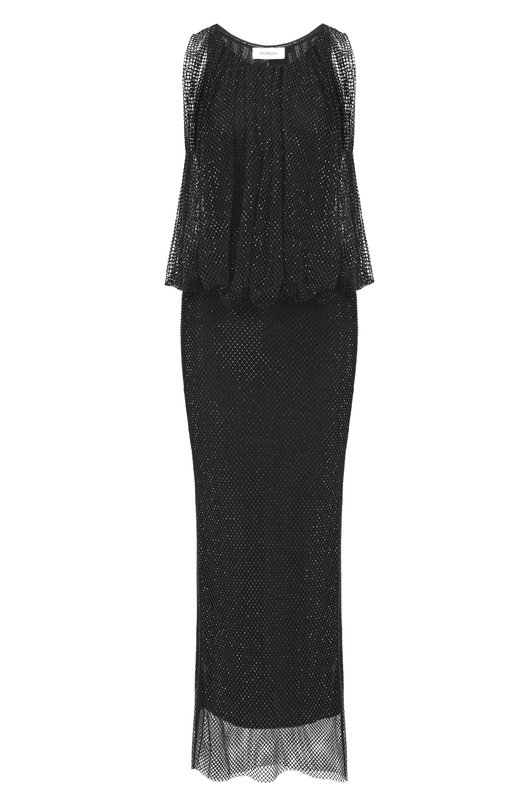 Платье с отделкой стразами Sportmax SPXPAPPA Чёрный SPXPAPPA