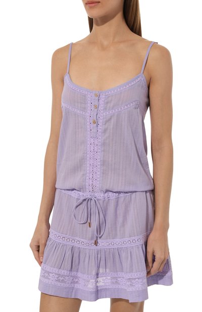 Хлопковое платье MELISSA ODABASH сиреневого цвета по цене 30100 руб., арт. KELLY SS, фото 3 Хлопковое платье MELISSA ODABASH, арт. KELLY SS, фото 3